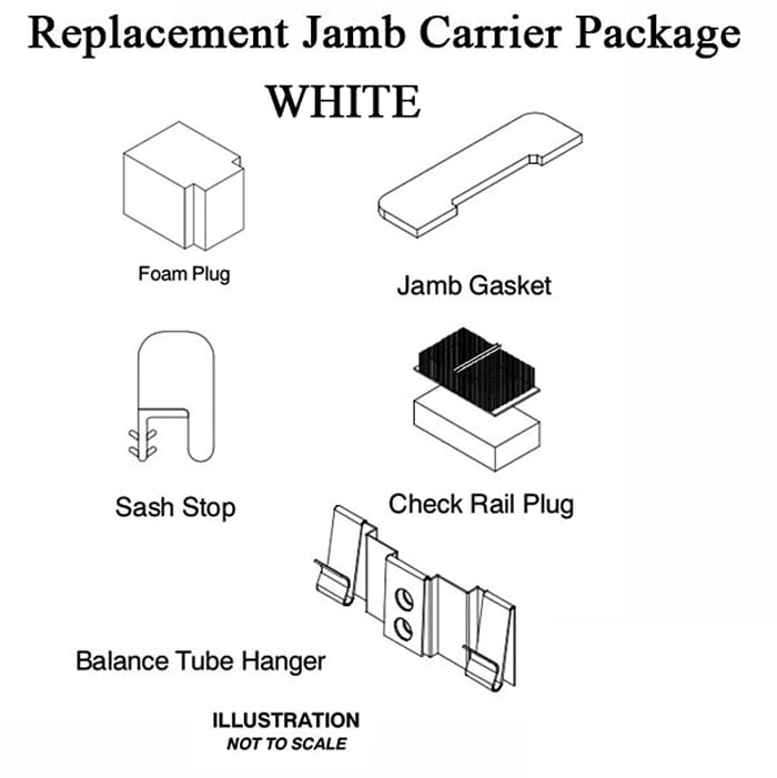 Marvin Replacement Jamb Carrier Package, Ultimate Double Hung - White - Marvin Replacement Jamb Carrier Package, Ultimate Double Hung - White