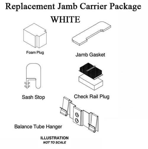 Marvin Replacement Jamb Carrier Package, Ultimate Double Hung - White - Marvin Replacement Jamb Carrier Package, Ultimate Double Hung - White