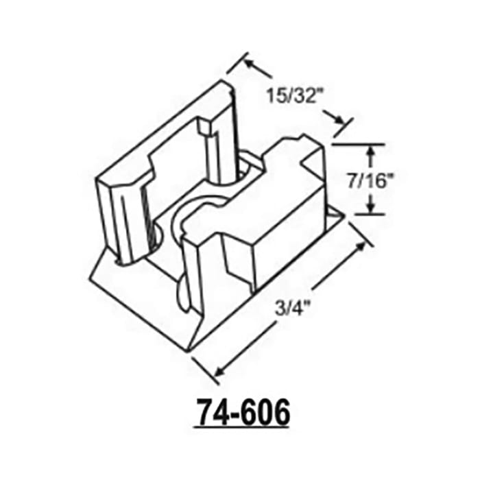Sash Guide Clip, 74 Series  Non-Tilt Windows - Sash Guide Clip, 74 Series  Non-Tilt Windows