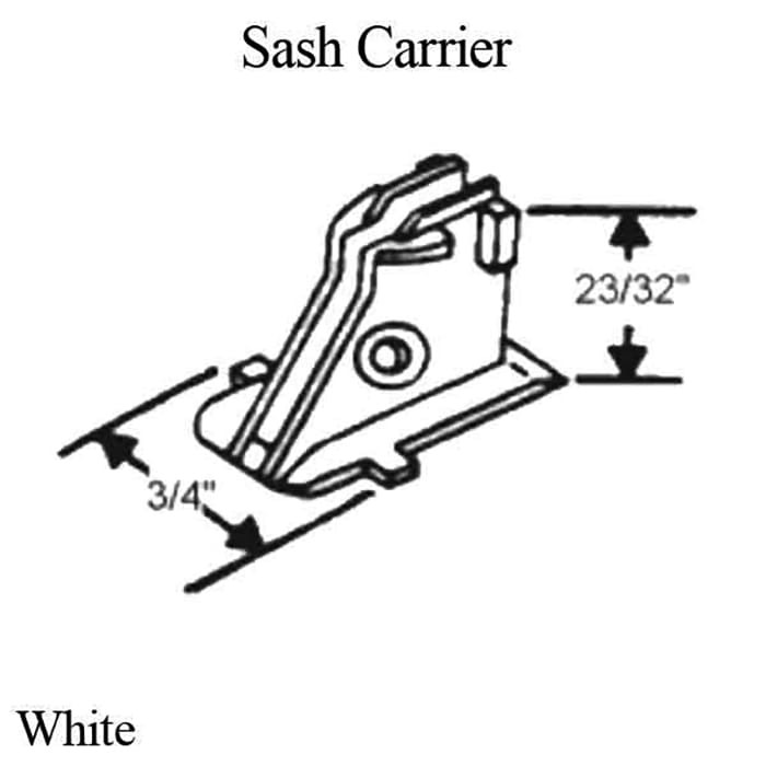 Sash Carrier Bottom Shoe, 3/4