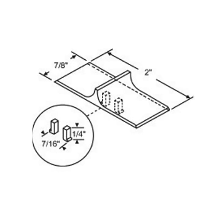 Thumb Latch Button Only for Tilt-In Latch - Brown - Thumb Latch Button Only for Tilt-In Latch - Brown
