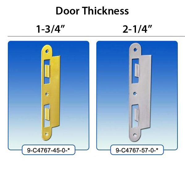 Latch & Deadbolt Strike Plate, 45mm, 1-3/4