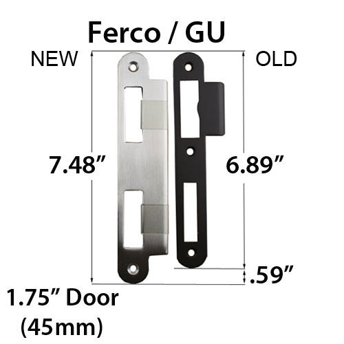 Latch & Deadbolt Strike Plate, 45mm, 1-3/4
