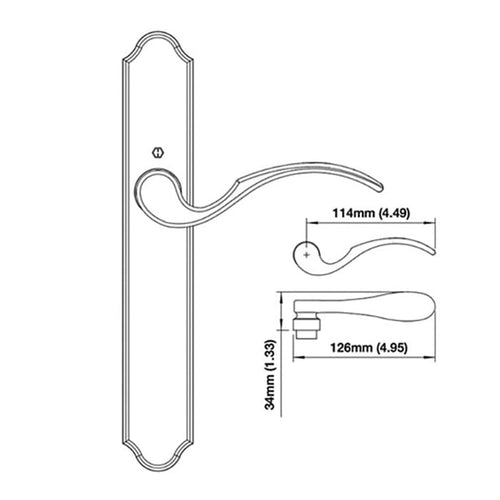 Hoppe München M112PL Lever, Right Hand, Dummy Function - Brushed Chrome - Hoppe München M112PL Lever, Right Hand, Dummy Function - Brushed Chrome