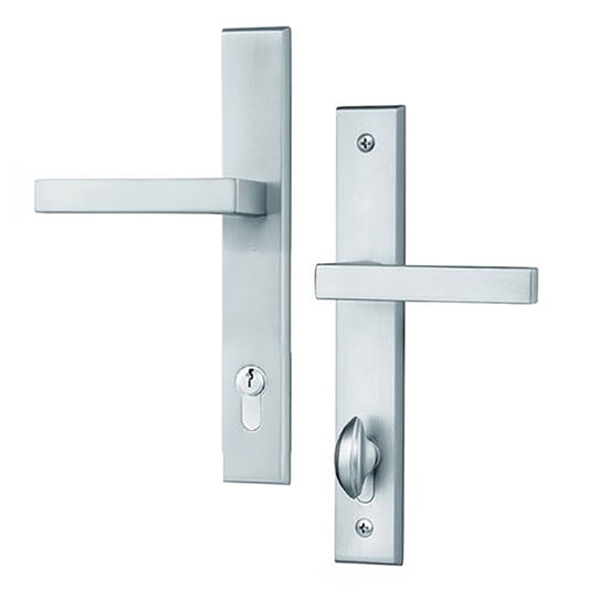 Contemporary Active Keyed Multipoint Lock Door Handle Set