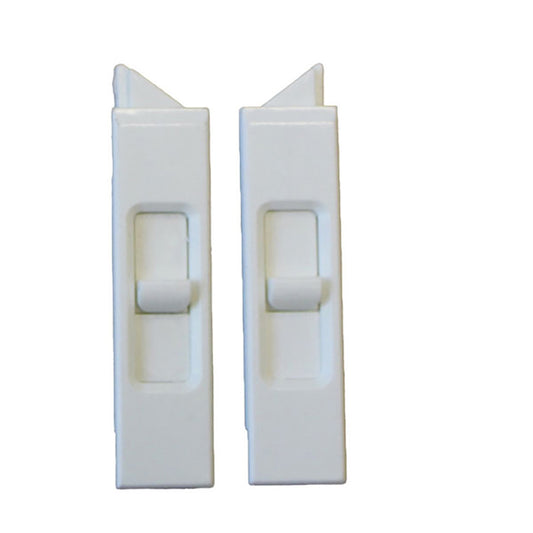 Sightline Tilt-in window Latch, Slide-In Plastic, Pairs - White