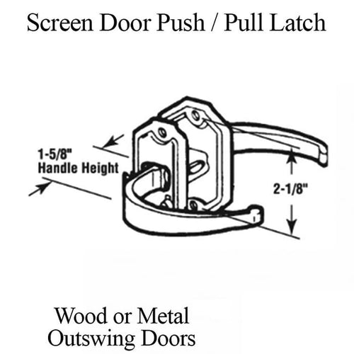 Push / Pull Latch - Screen Door - Aluminum - Push / Pull Latch - Screen Door - Aluminum