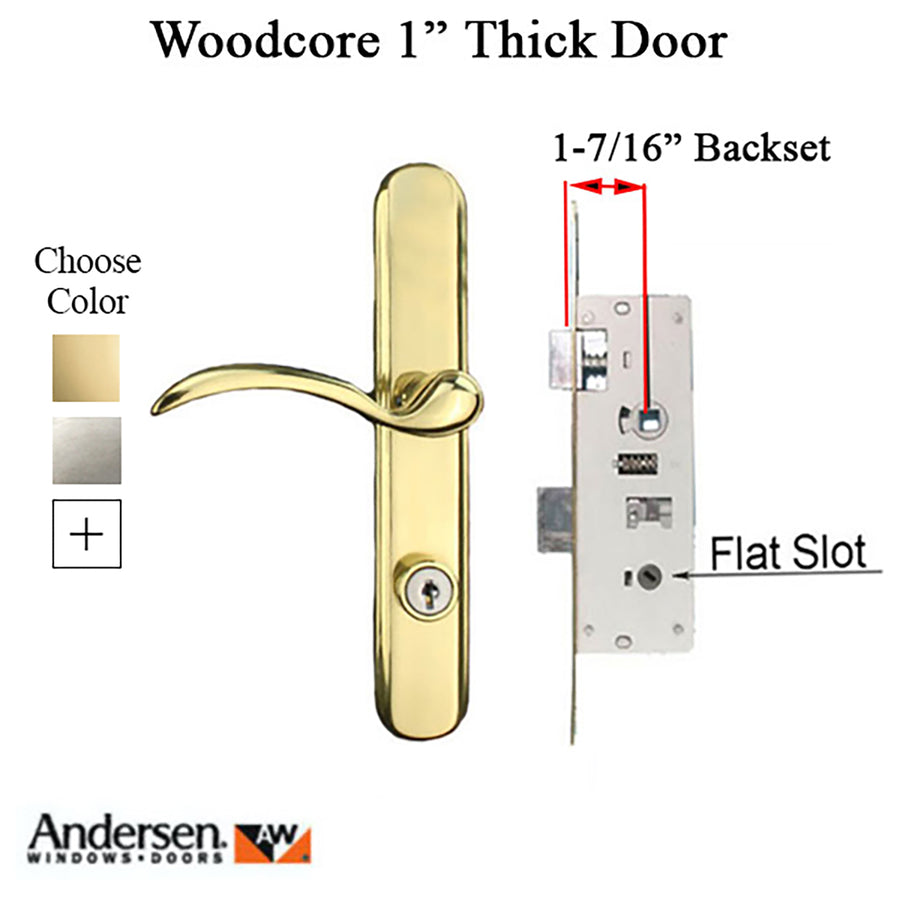 Andersen Traditional Storm Door handleset for Woodcore doors - Andersen Traditional Storm Door handleset for Woodcore doors