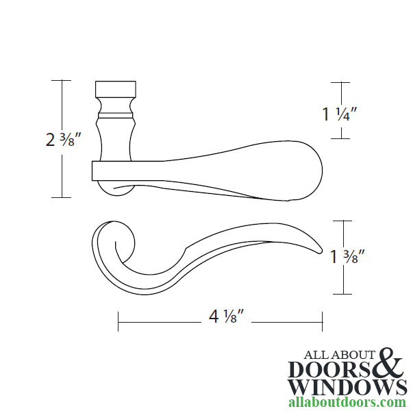 Ashley Norton Chesterfield Split Finish Passage Lever Set, Right Handed - Polished Chrome and Brass - Ashley Norton Chesterfield Split Finish Passage Lever Set, Right Handed - Polished Chrome and Brass