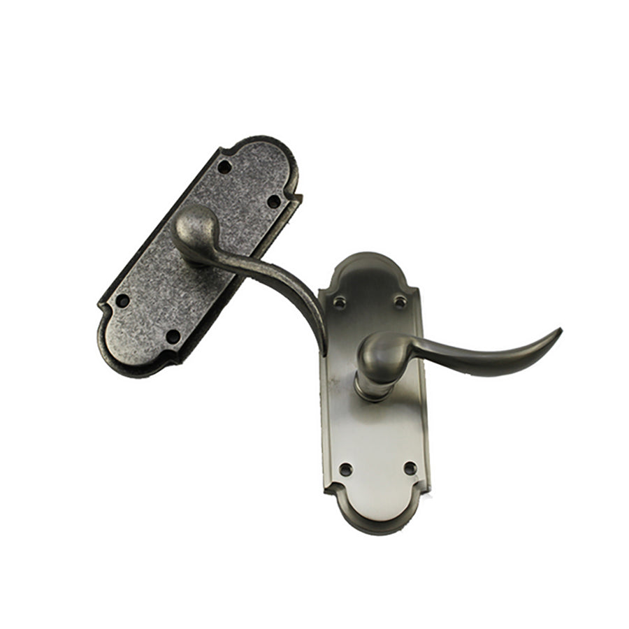 Ashley Norton SR Escutcheon Passage Set with Churchill Levers - Split Satin Nickel/White Medium Bronze - Ashley Norton SR Escutcheon Passage Set with Churchill Levers - Split Satin Nickel/White Medium Bronze