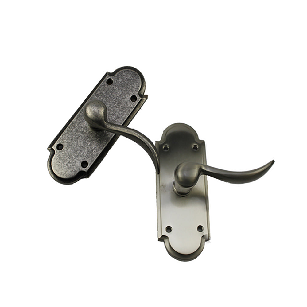 Ashley Norton SR Escutcheon Passage Set with Churchill Levers - Split Satin Nickel/White Medium Bronze - Ashley Norton SR Escutcheon Passage Set with Churchill Levers - Split Satin Nickel/White Medium Bronze