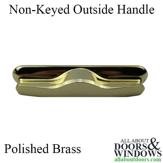 Non-Keyed Outside Handle for Sliding Vinyl Door 4-15/16" Screw Hole Center