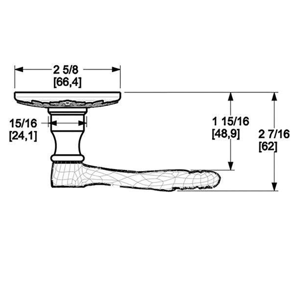 5121 Estate Lever, Pair - Lifetime Polished Brass - 5121 Estate Lever, Pair - Lifetime Polished Brass