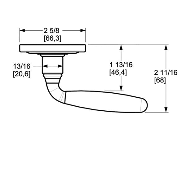 5106 Estate Class Lever Indoor Door, Pair - Polished Chrome - 5106 Estate Class Lever Indoor Door, Pair - Polished Chrome