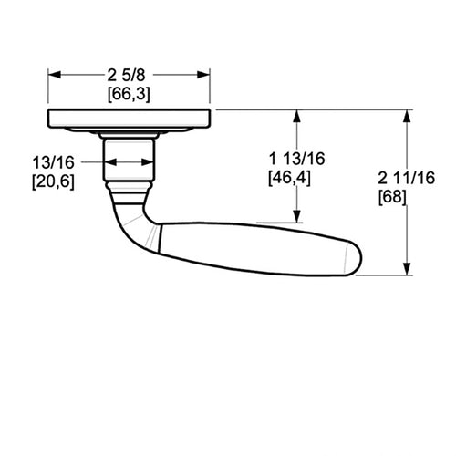 5106 Estate Class Lever Indoor Door, Pair - Polished Chrome - 5106 Estate Class Lever Indoor Door, Pair - Polished Chrome