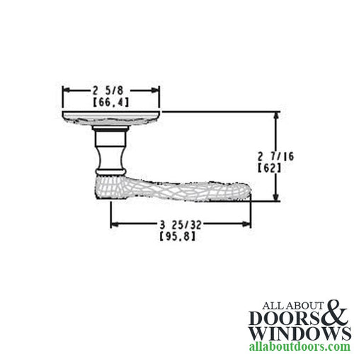 Baldwin 6932 Nassau Outside Entrance Trim - With Left/Right 5121 Levers - Satin Brass and Brown - Baldwin 6932 Nassau Outside Entrance Trim - With Left/Right 5121 Levers - Satin Brass and Brown