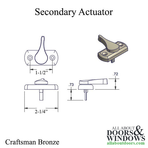 Amesbury 2947 Series Secondary Actuator 1-1/2