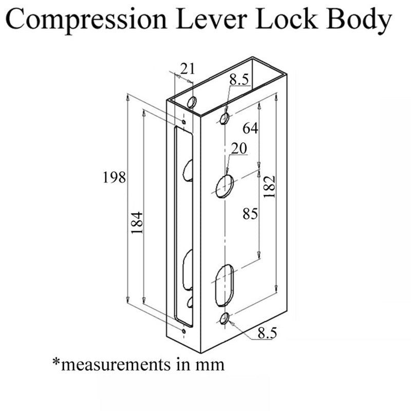 Interlock Lever Compression 24mm 2-4-Point Lock, 40/85, 1/2