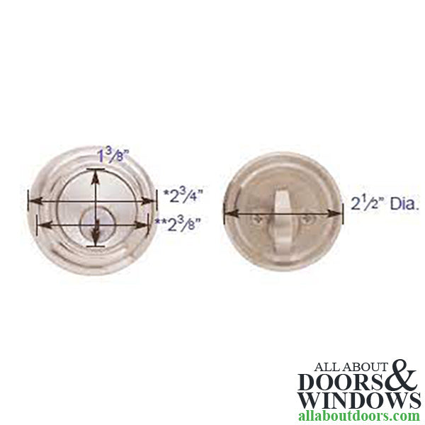 Emtek 8455 Low Profile Deadbolt, Split Finish - Oil Rubbed Bronze and Satin Nickel - Emtek 8455 Low Profile Deadbolt, Split Finish - Oil Rubbed Bronze and Satin Nickel