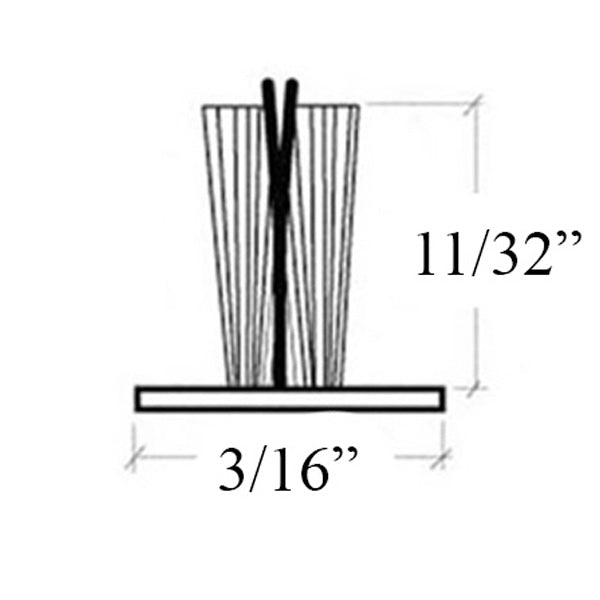 Weatherstrip For Doors and Windows .187 Inch T Backing .350 Inch Fuzzy Pile Choose Color - Weatherstrip For Doors and Windows .187 Inch T Backing .350 Inch Fuzzy Pile Choose Color