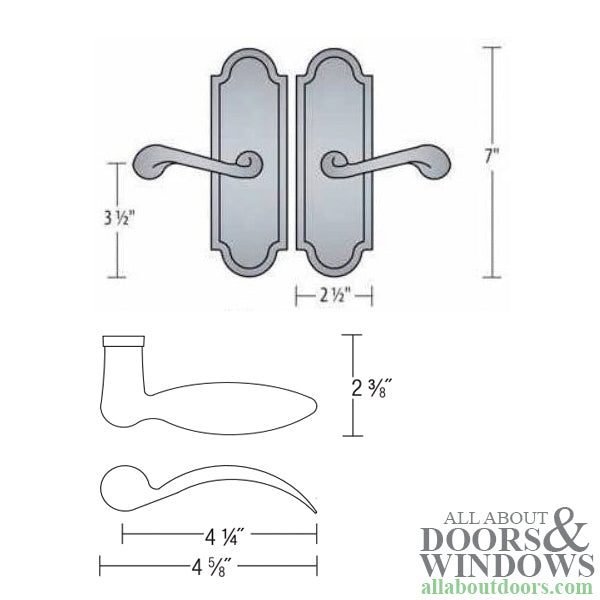 Ashley Norton SR Escutcheon Privacy Set with Churchill Levers - Polished Brass - Ashley Norton SR Escutcheon Privacy Set with Churchill Levers - Polished Brass