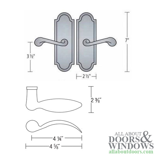 Ashley Norton SR Escutcheon Privacy Set with Churchill Levers - Polished Brass - Ashley Norton SR Escutcheon Privacy Set with Churchill Levers - Polished Brass