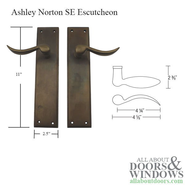 Ashley Norton Churchill Fixed Lever Dummy Set with SE Escutcheon - Light Oil Rubbed Bronze - Ashley Norton Churchill Fixed Lever Dummy Set with SE Escutcheon - Light Oil Rubbed Bronze