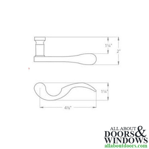 Ashley Norton Chester Dummy Lever, Right Hand, with SE Escutcheon - Dark Oil Rubbed Bronze - Ashley Norton Chester Dummy Lever, Right Hand, with SE Escutcheon - Dark Oil Rubbed Bronze