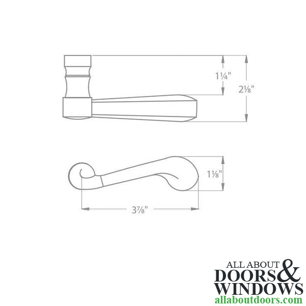 Ashley Norton Chiltern Dummy Lever, Right Handed, with Oval Escutcheon - Dark Oil Rubbed Bronze - Ashley Norton Chiltern Dummy Lever, Right Handed, with Oval Escutcheon - Dark Oil Rubbed Bronze