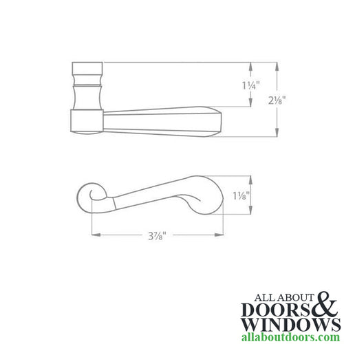 Ashley Norton Chiltern Dummy Lever, Right Handed, with Oval Escutcheon - Dark Oil Rubbed Bronze - Ashley Norton Chiltern Dummy Lever, Right Handed, with Oval Escutcheon - Dark Oil Rubbed Bronze