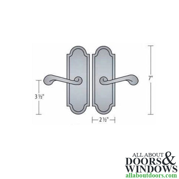 Ashley Norton Churchill Dummy Lever, Right Handed, with SR Escutcheon - Dark Bronze - Ashley Norton Churchill Dummy Lever, Right Handed, with SR Escutcheon - Dark Bronze