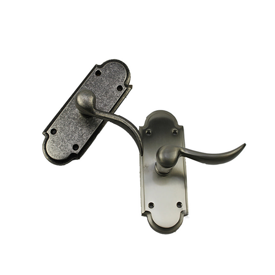 Ashley Norton SR Escutcheon Passage Set with Churchill Levers - Split Satin Nickel/White Medium Bronze - Ashley Norton SR Escutcheon Passage Set with Churchill Levers - Split Satin Nickel/White Medium Bronze
