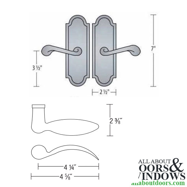 Ashley Norton SR Escutcheon Passage Set with Churchill Levers - Split Satin Nickel/White Medium Bronze - Ashley Norton SR Escutcheon Passage Set with Churchill Levers - Split Satin Nickel/White Medium Bronze