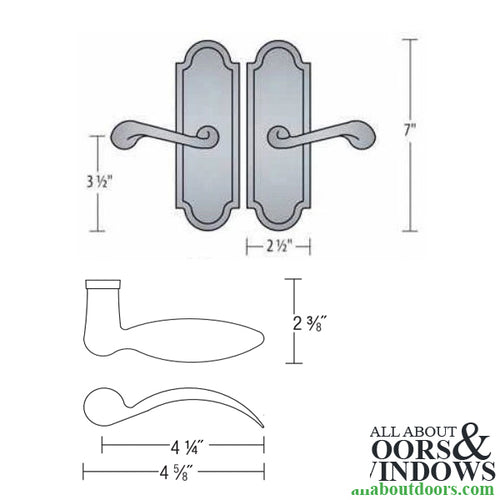 Ashley Norton SR Escutcheon Passage Set with Churchill Levers - Split Satin Nickel/White Medium Bronze - Ashley Norton SR Escutcheon Passage Set with Churchill Levers - Split Satin Nickel/White Medium Bronze