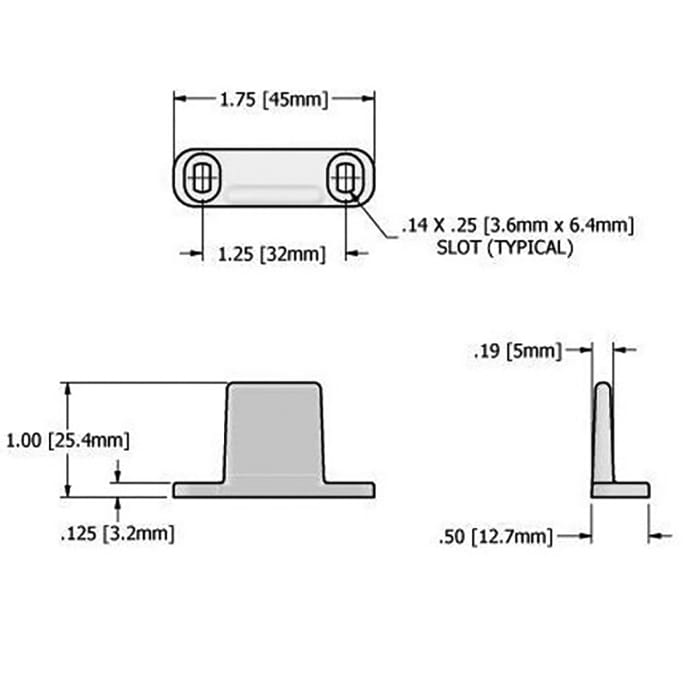 Bypass Door Bottom Guide - Bypass Door Bottom Guide