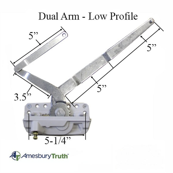 Truth Encore 50.17 Dual Arm Casement Operator, Low Profile, Sill Mount with Stud - Right Hand - Truth Encore 50.17 Dual Arm Casement Operator, Low Profile, Sill Mount with Stud - Right Hand
