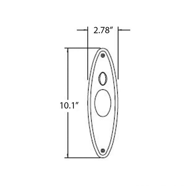 Baldwin Wilmington Interior Escutcheon with Knob Hole, Half Pair - Lifetime Polished Brass - Baldwin Wilmington Interior Escutcheon with Knob Hole, Half Pair - Lifetime Polished Brass