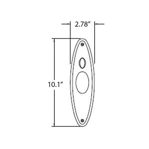 Baldwin Wilmington Interior Escutcheon with Knob Hole, Half Pair - Lifetime Polished Brass - Baldwin Wilmington Interior Escutcheon with Knob Hole, Half Pair - Lifetime Polished Brass