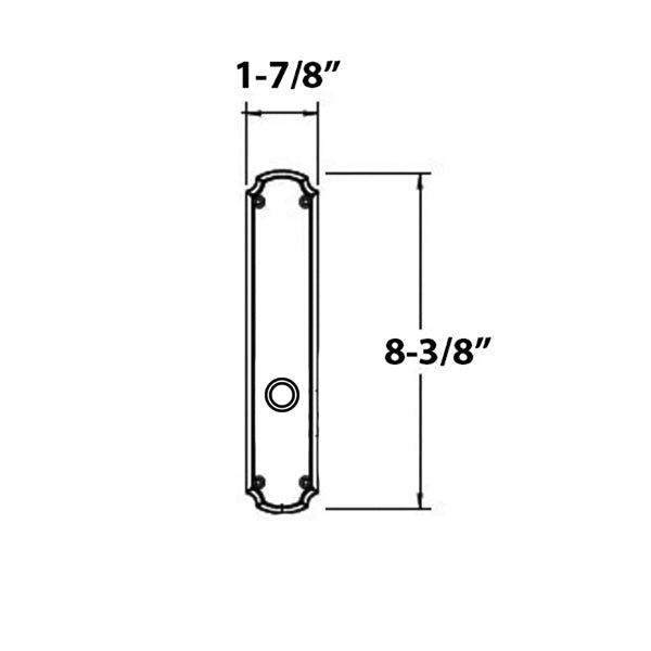 Baldwin 6986 Bismark Interior Escutcheon Cut for Knob, Half Pair - Lifetime Polished Brass - Baldwin 6986 Bismark Interior Escutcheon Cut for Knob, Half Pair - Lifetime Polished Brass