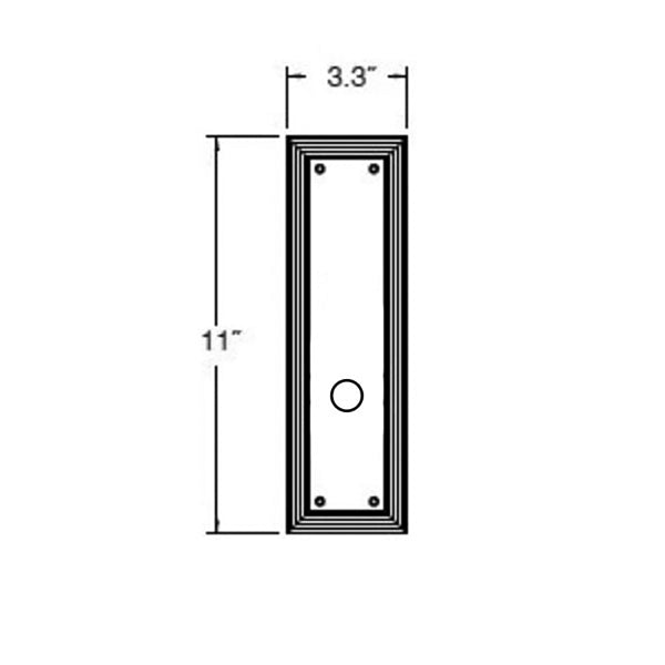 Baldwin Tremont Interior Escutcheon with Knob Hole, Half Pair - Lifetime Polished Brass - Baldwin Tremont Interior Escutcheon with Knob Hole, Half Pair - Lifetime Polished Brass
