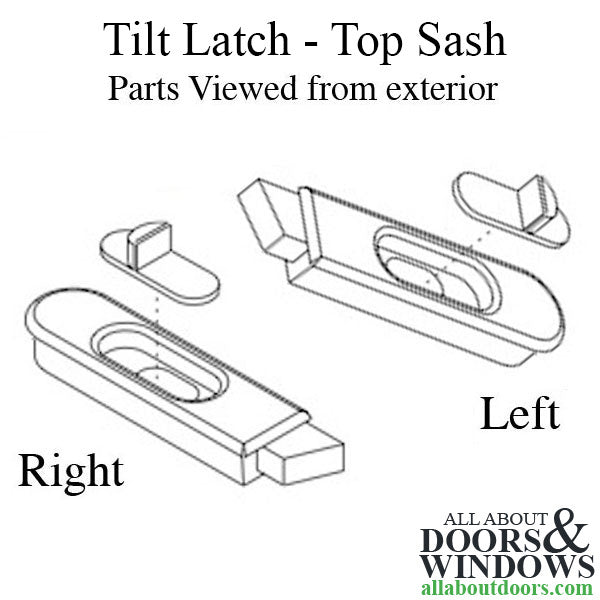 Weather Shield Metal Tilt Latch Upper Sash 45° Latch Left & Right - Weather Shield Metal Tilt Latch Upper Sash 45° Latch Left & Right