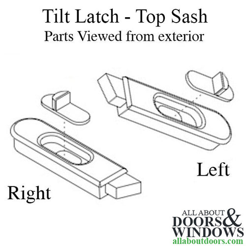 Weather Shield Metal Tilt Latch Upper Sash 45° Latch Left & Right - Weather Shield Metal Tilt Latch Upper Sash 45° Latch Left & Right
