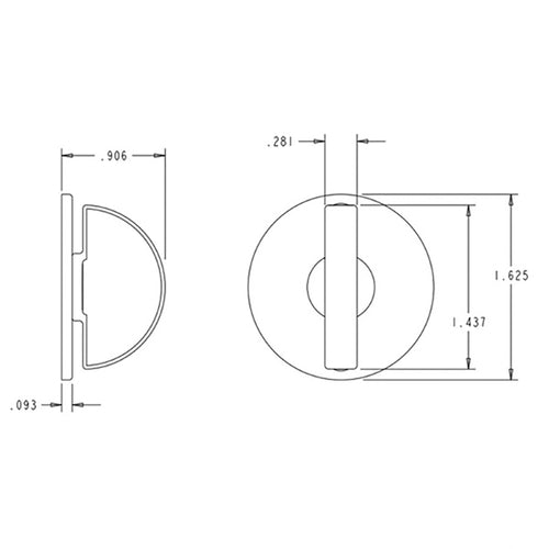 Baldwin 6750 Series Round Turnpiece - Antique Nickel - Baldwin 6750 Series Round Turnpiece - Antique Nickel