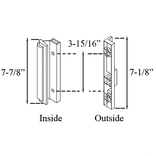 Weather Shield ProShield Complete Wood Handle for Sliding Patio Door Set - Weather Shield ProShield Complete Wood Handle for Sliding Patio Door Set