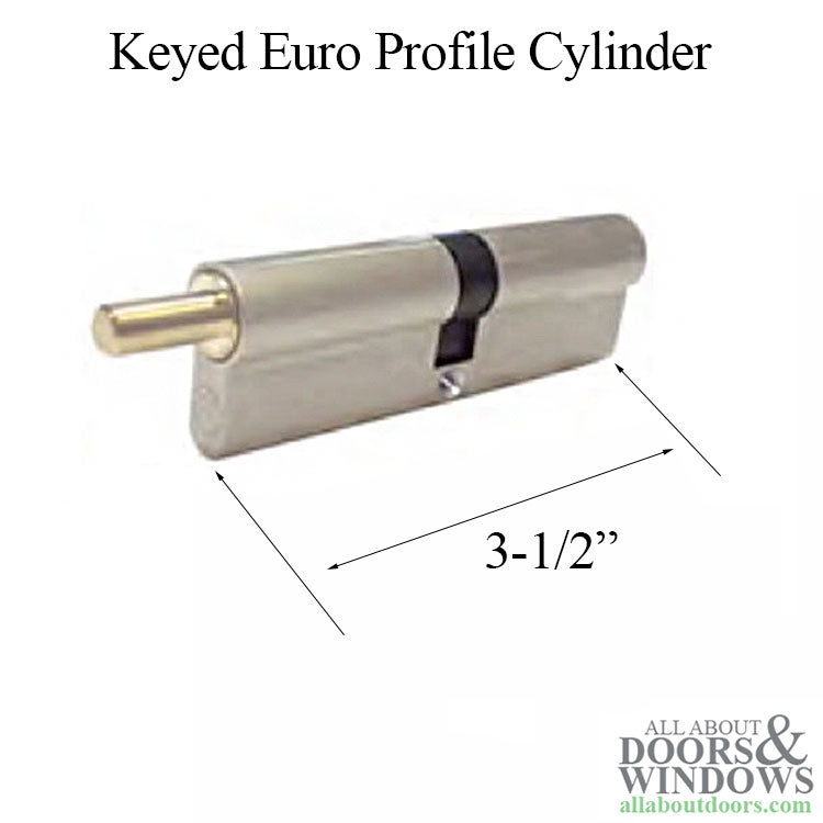 45/45 90mm Keyed Euro Profile Cylinder with 12mm Tang, Schlage Keyway - 45/45 90mm Keyed Euro Profile Cylinder with 12mm Tang, Schlage Keyway