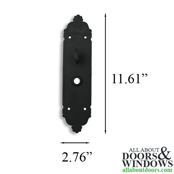 Bouvet 2601 Privacy Escutcheon Set, Minus Handles - Black - Bouvet 2601 Privacy Escutcheon Set, Minus Handles - Black