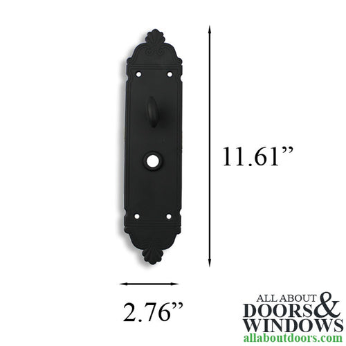 Bouvet 2601 Privacy Escutcheon Set, Minus Handles - Black - Bouvet 2601 Privacy Escutcheon Set, Minus Handles - Black