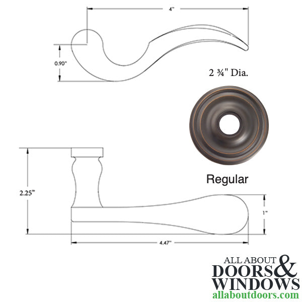 Emtek Cortina Door Passage Leverset, Right Handed, Split Finish - Oil Rubbed Bronze and Titanium Plated Brass - Emtek Cortina Door Passage Leverset, Right Handed, Split Finish - Oil Rubbed Bronze and Titanium Plated Brass