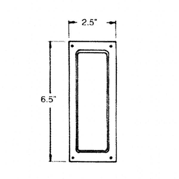 Baldwin Sliding Door Dummy Trim, 6-1/2