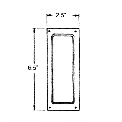 Baldwin Sliding Door Dummy Trim, 6-1/2